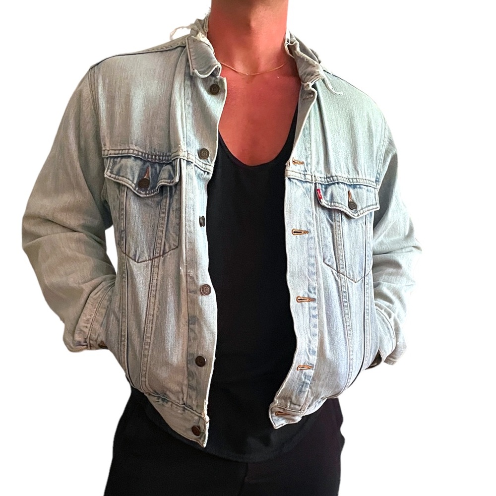 Levi’s Light Wash Distressed Denim Jacket
